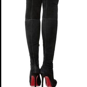 christian louibuitton boots suede new